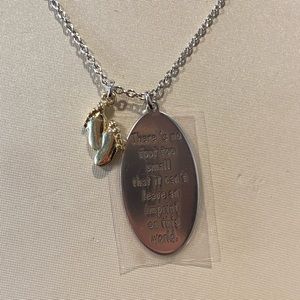 Sterling Silver Footprint Pendant